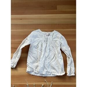 Hanna Andersson white tunic shirt girls size 120 6-7